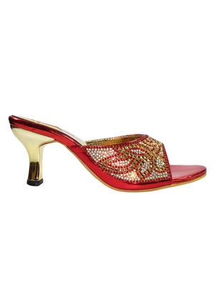 red slip on sandals - 16105685 - Standard Image - 2