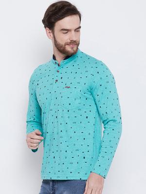 blue all over printed t-shirt - 16105869 - Standard Image - 2
