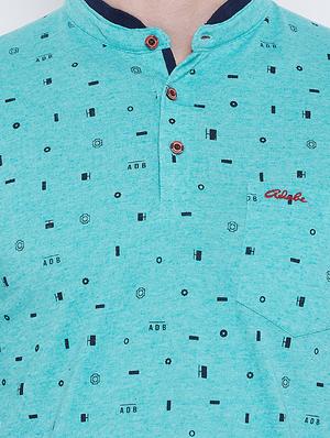 blue all over printed t-shirt - 16105869 - Standard Image - 5