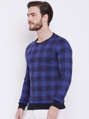 blue checkered pocket t-shirt - 16105887 - Standard Image - 2