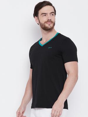 black solid t-shirt - 16105912 - Standard Image - 2
