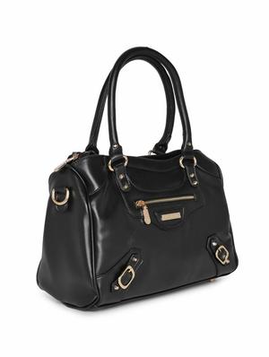 black leatherette (pu) duffel handbag - 16105980 - Standard Image - 5
