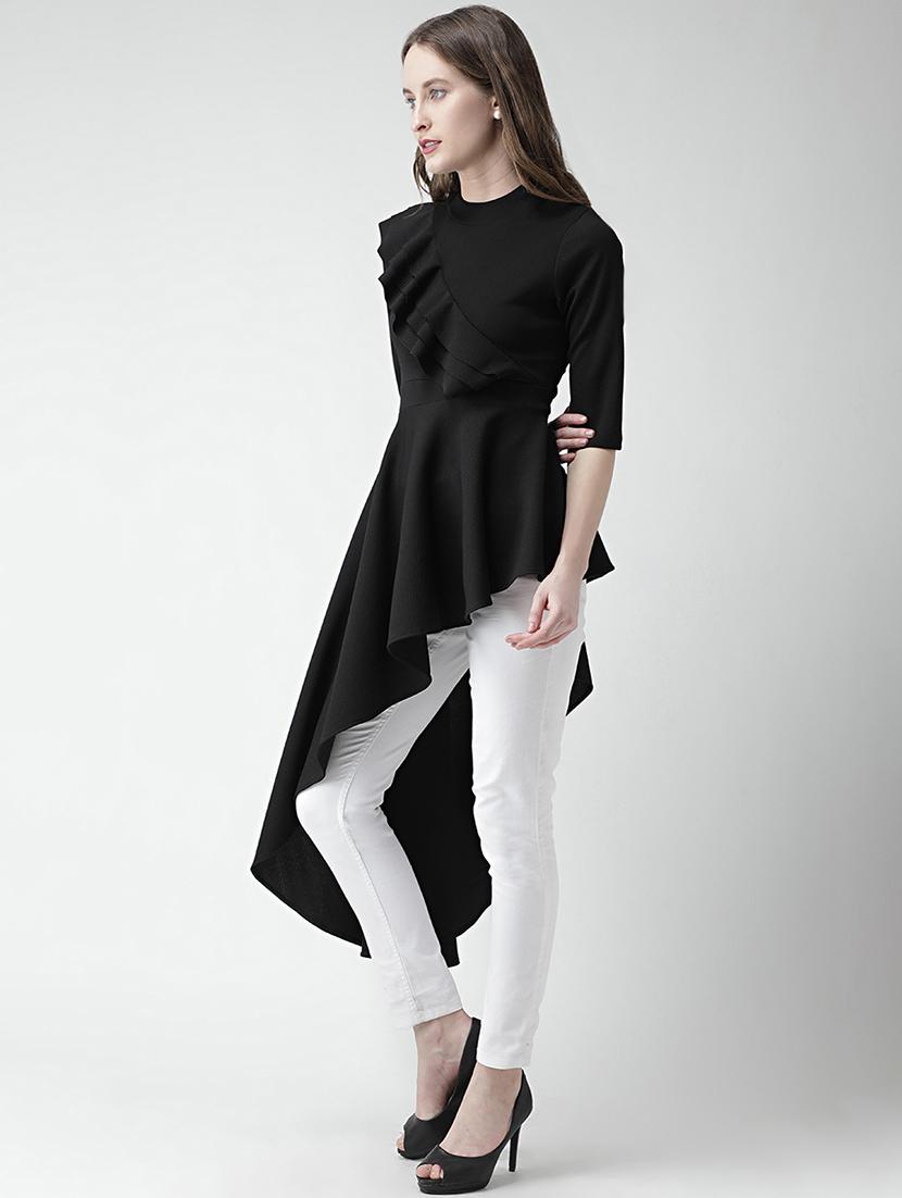 ruffle detail asymmetric tunic - 16106228 - Zoom Image - 2