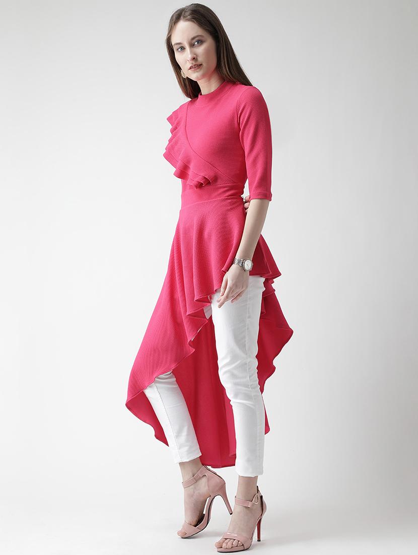 ruffle detail asymmetric tunic - 16106229 - Zoom Image - 2