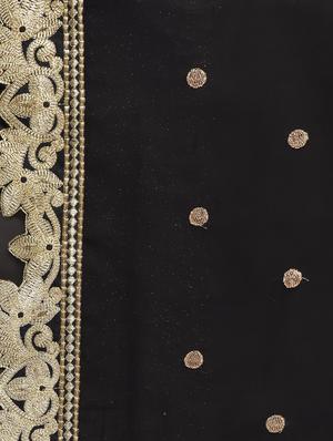gold embroidered saree with blouse - 16106288 - Standard Image - 5