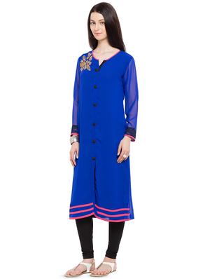 gold zardozi straight kurta - 16106455 - Standard Image - 2