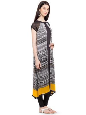 printed a-line kurta - 16106463 - Standard Image - 2