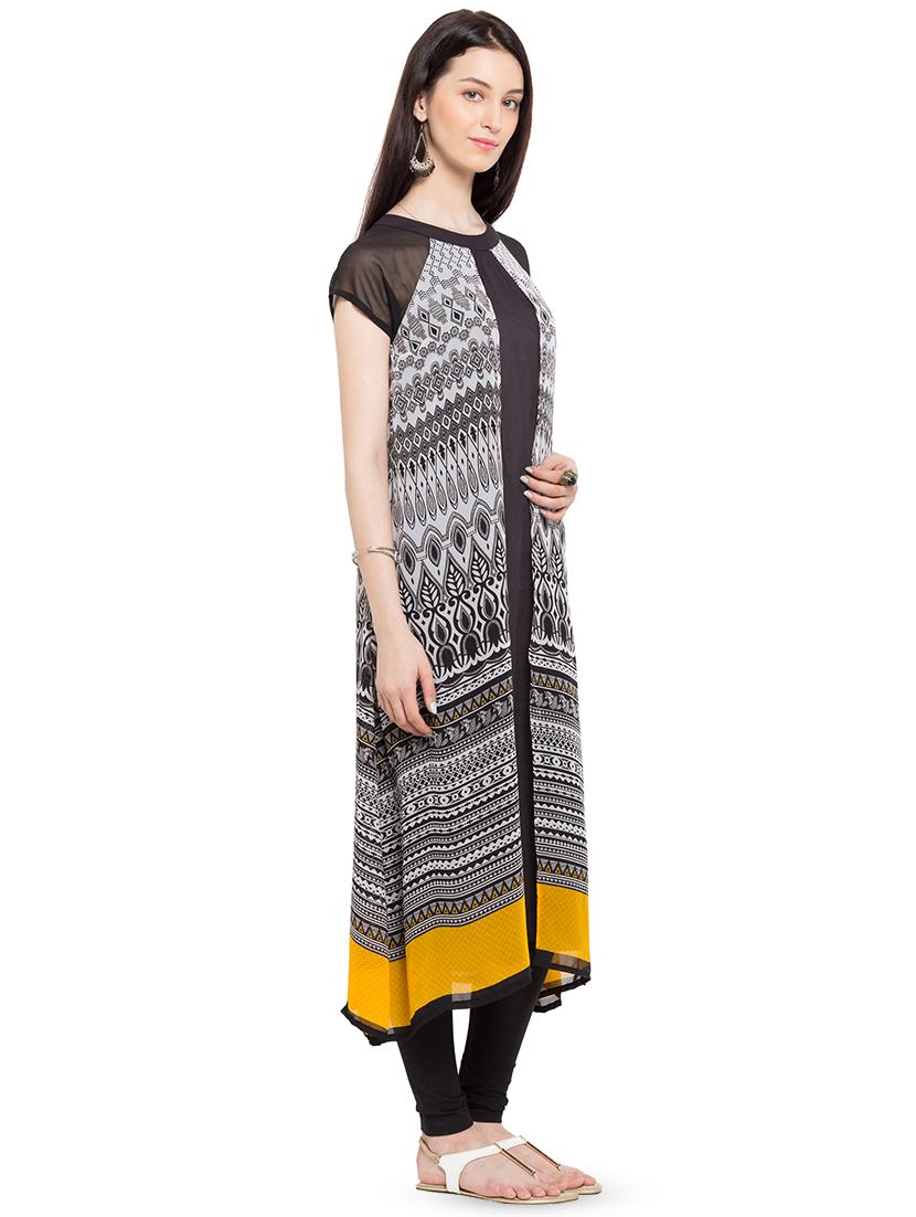 printed a-line kurta - 16106463 - Zoom Image - 2