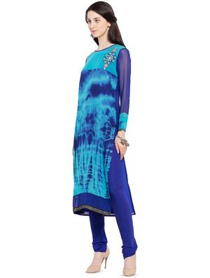 printed straight kurta - 16106477 - Standard Image - 2
