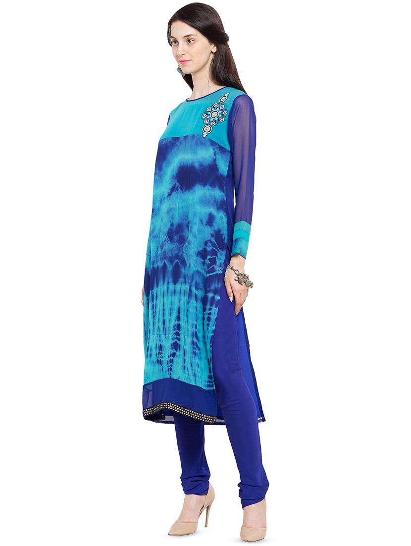 printed straight kurta - 16106477 - Zoom Image - 2