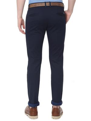 blue solid chinos - 16106826 - Standard Image - 2