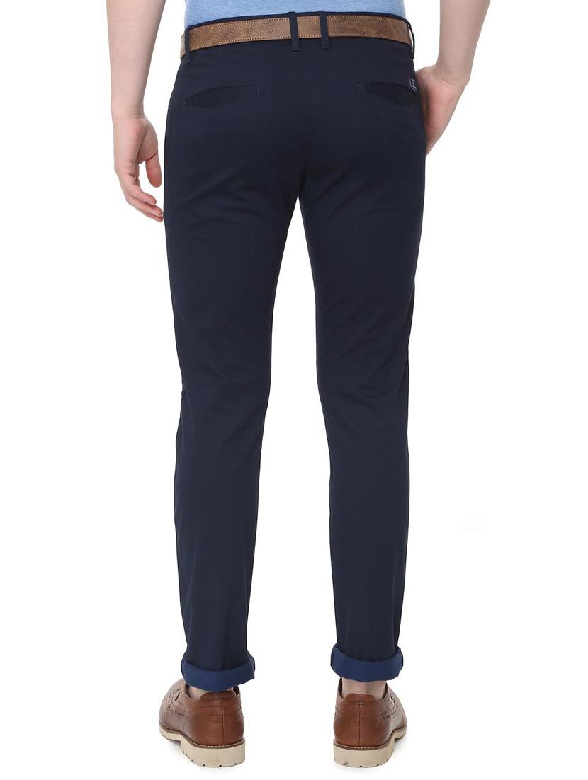 blue solid chinos - 16106826 - Zoom Image - 2