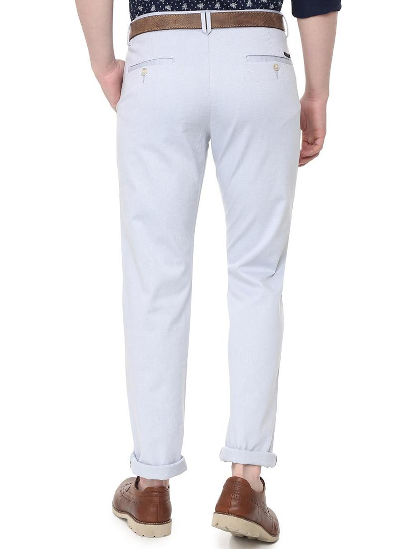 light blue textured chinos - 16106832 - Zoom Image - 2