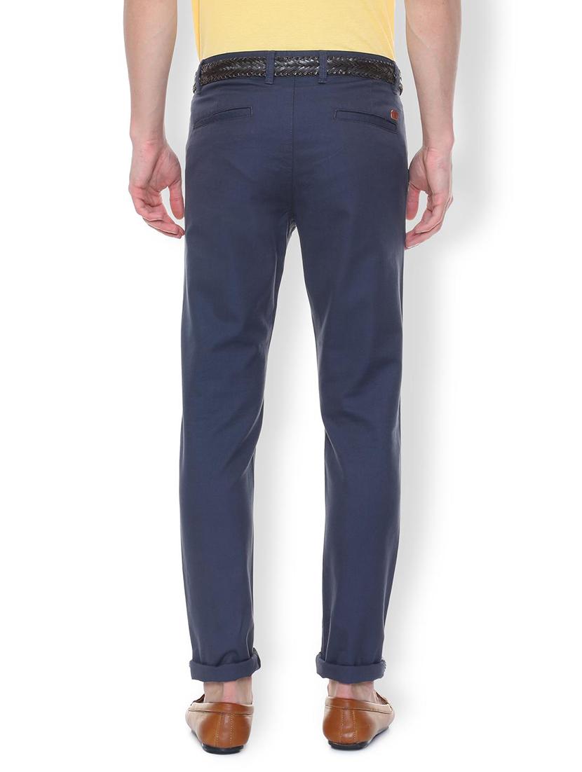 blue textured chinos - 16106841 - Zoom Image - 2
