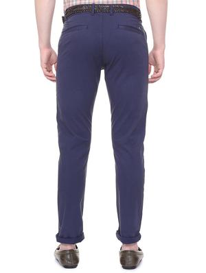 blue solid chinos - 16106856 - Standard Image - 2