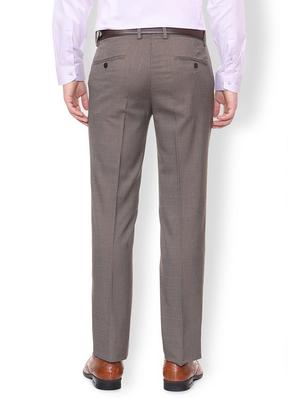 grey polyester blend flat front formal trouser - 16106896 - Standard Image - 2