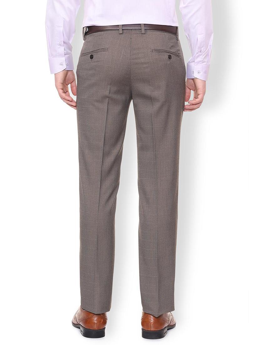 grey polyester blend flat front formal trouser - 16106896 - Zoom Image - 2
