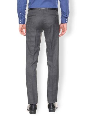 grey polyester blend flat front formal trouser - 16106902 - Standard Image - 2