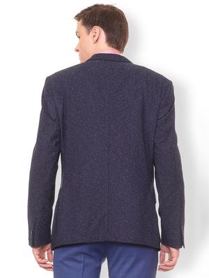 blue polyester casual blazer - 16106925 - Standard Image - 2