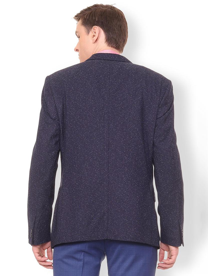 blue polyester casual blazer - 16106925 - Zoom Image - 2