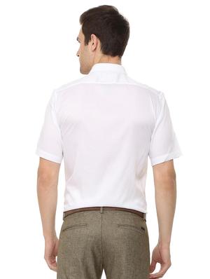 white solid formal shirt - 16106946 - Standard Image - 2