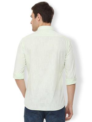 white linen casual shirt - 16106998 - Standard Image - 2