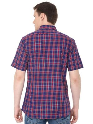 blue checkered casual shirt - 16107018 - Standard Image - 2