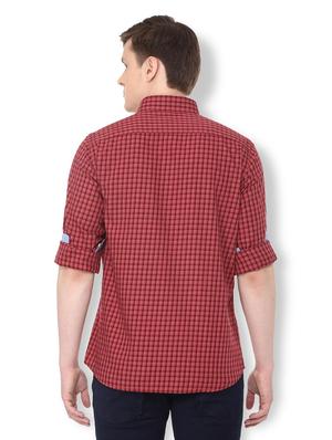 red checkered casual shirt - 16107038 - Standard Image - 2