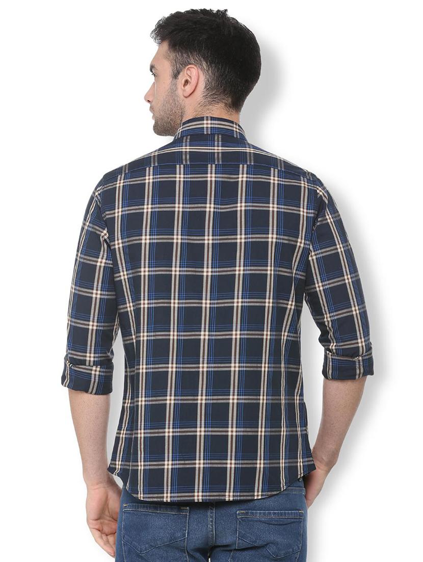 blue checkered casual shirt - 16107070 - Zoom Image - 2