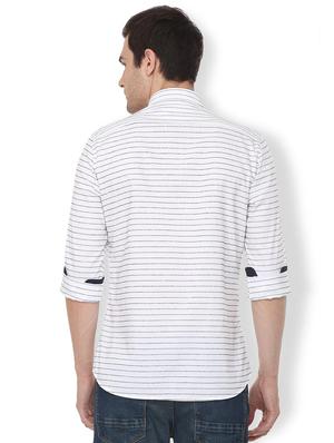 white striped casual shirt - 16107084 - Standard Image - 2