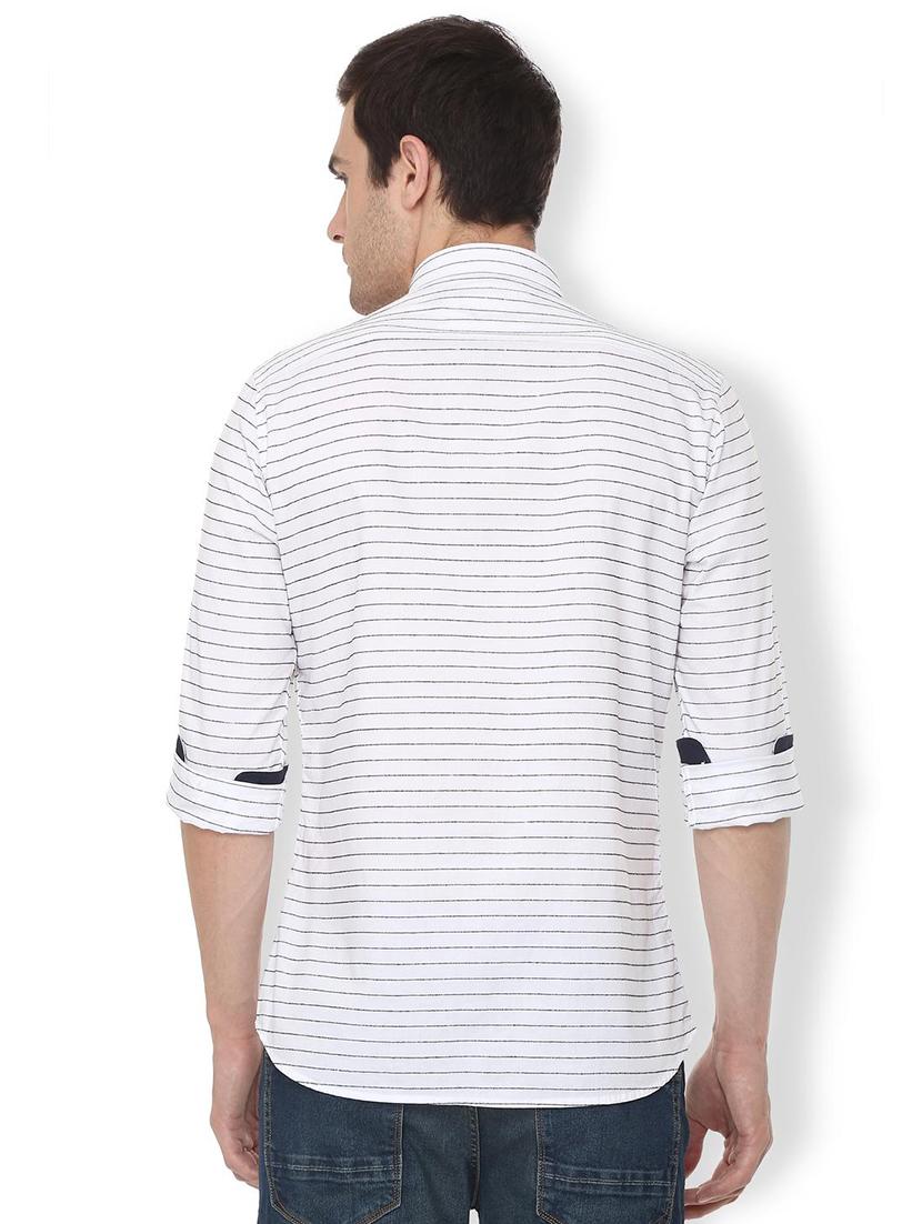 white striped casual shirt - 16107084 - Zoom Image - 2