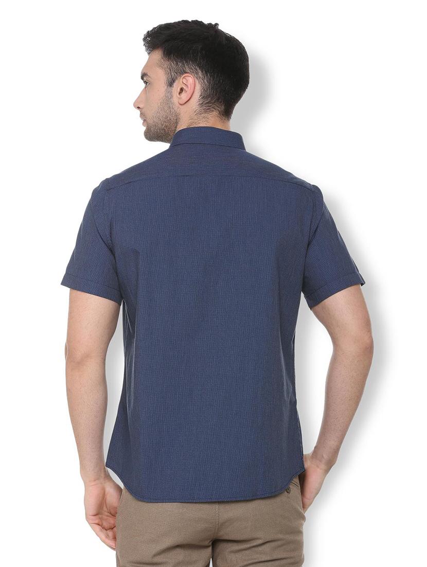 blue cotton casual shirt - 16107087 - Zoom Image - 2