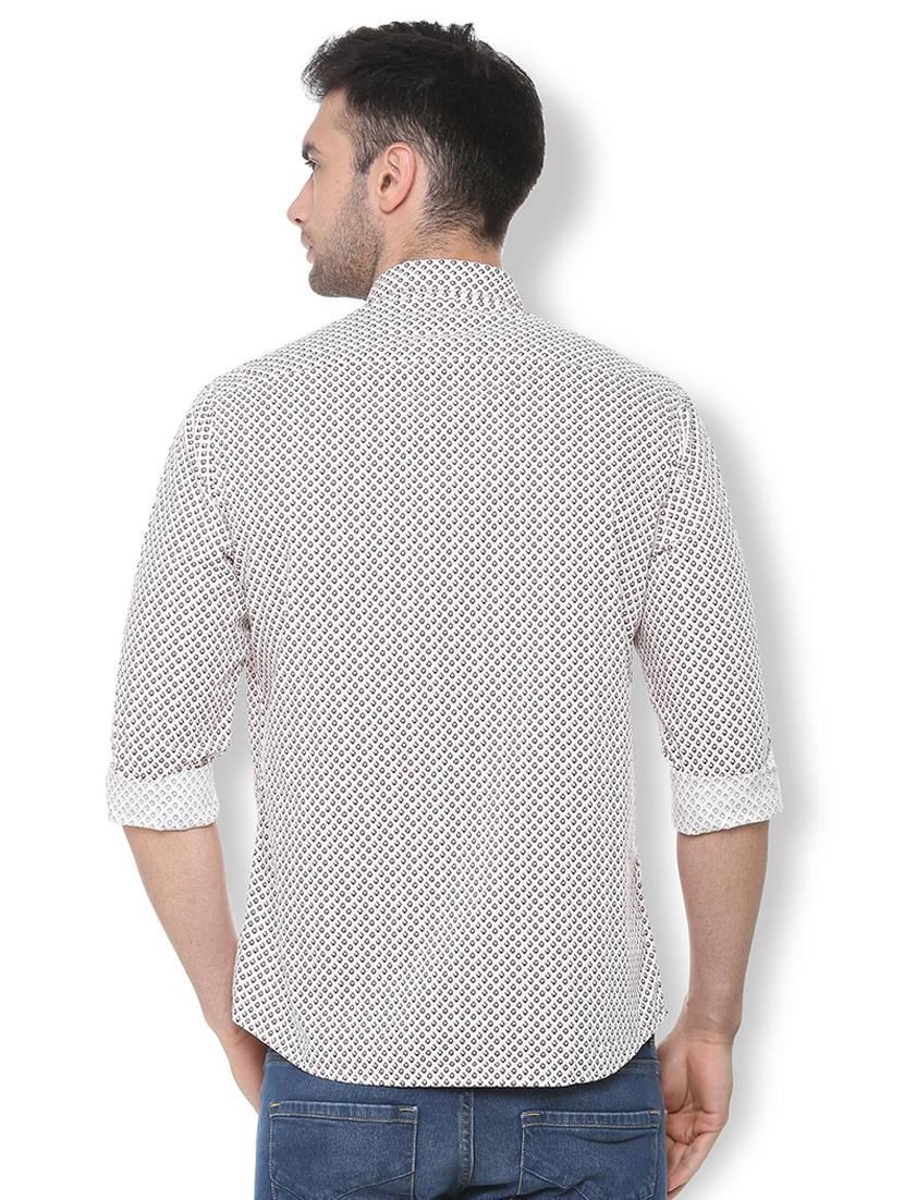 white printed casual shirt - 16107095 - Zoom Image - 2