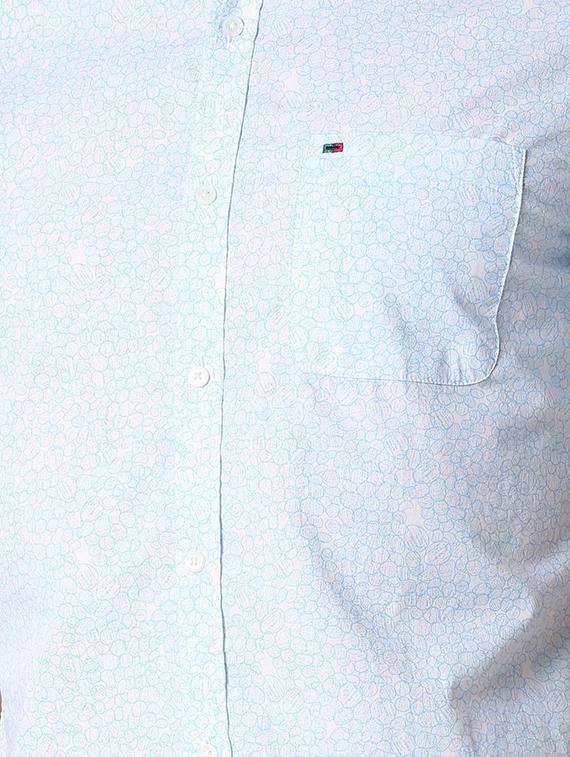 blue printed casual shirt - 16107116 - Zoom Image - 5