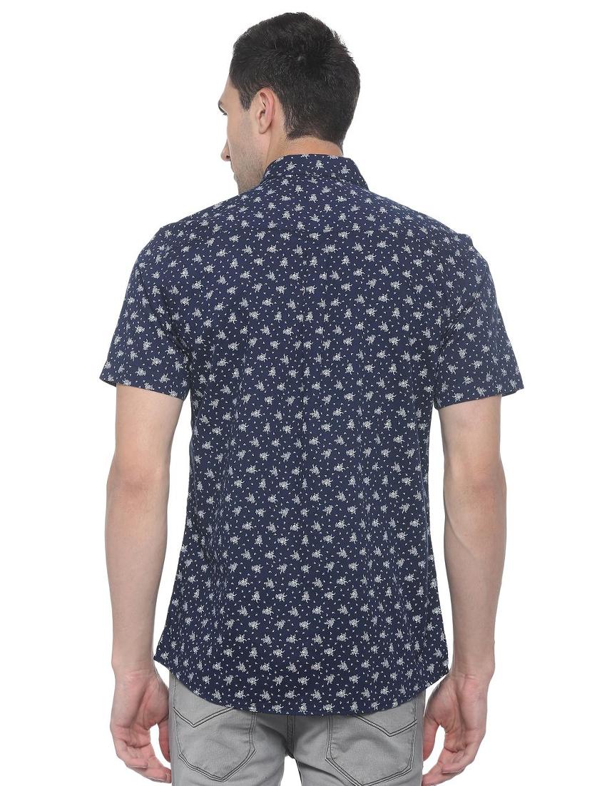 blue printed casual shirt - 16107132 - Zoom Image - 2