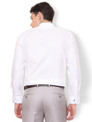 white solid formal shirt - 16107163 - Standard Image - 2