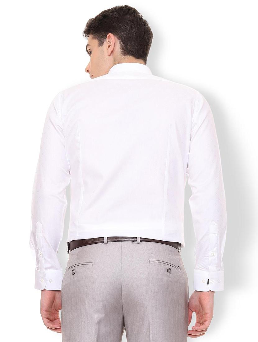 white solid formal shirt - 16107163 - Zoom Image - 2