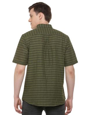 green checkered casual shirt - 16107174 - Standard Image - 2