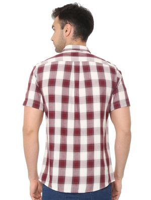 red checkered casual shirt - 16107227 - Standard Image - 2