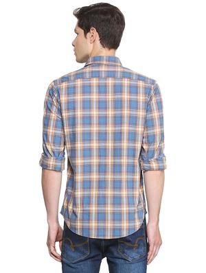 blue checkered casual shirt - 16107243 - Standard Image - 2