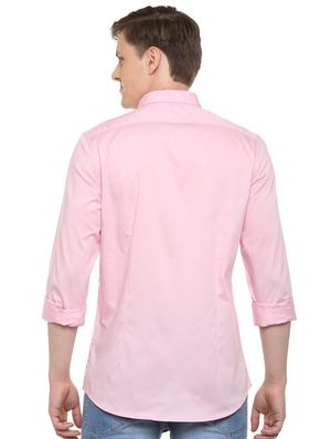 pink solid casual shirt - 16107281 - Standard Image - 2