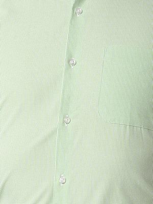 green solid formal shirt - 16107285 - Standard Image - 5