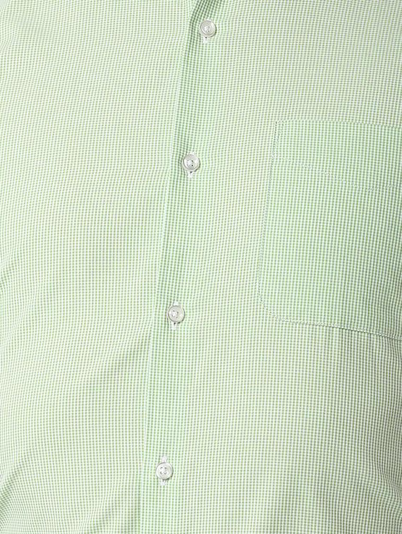 green solid formal shirt - 16107285 - Zoom Image - 5