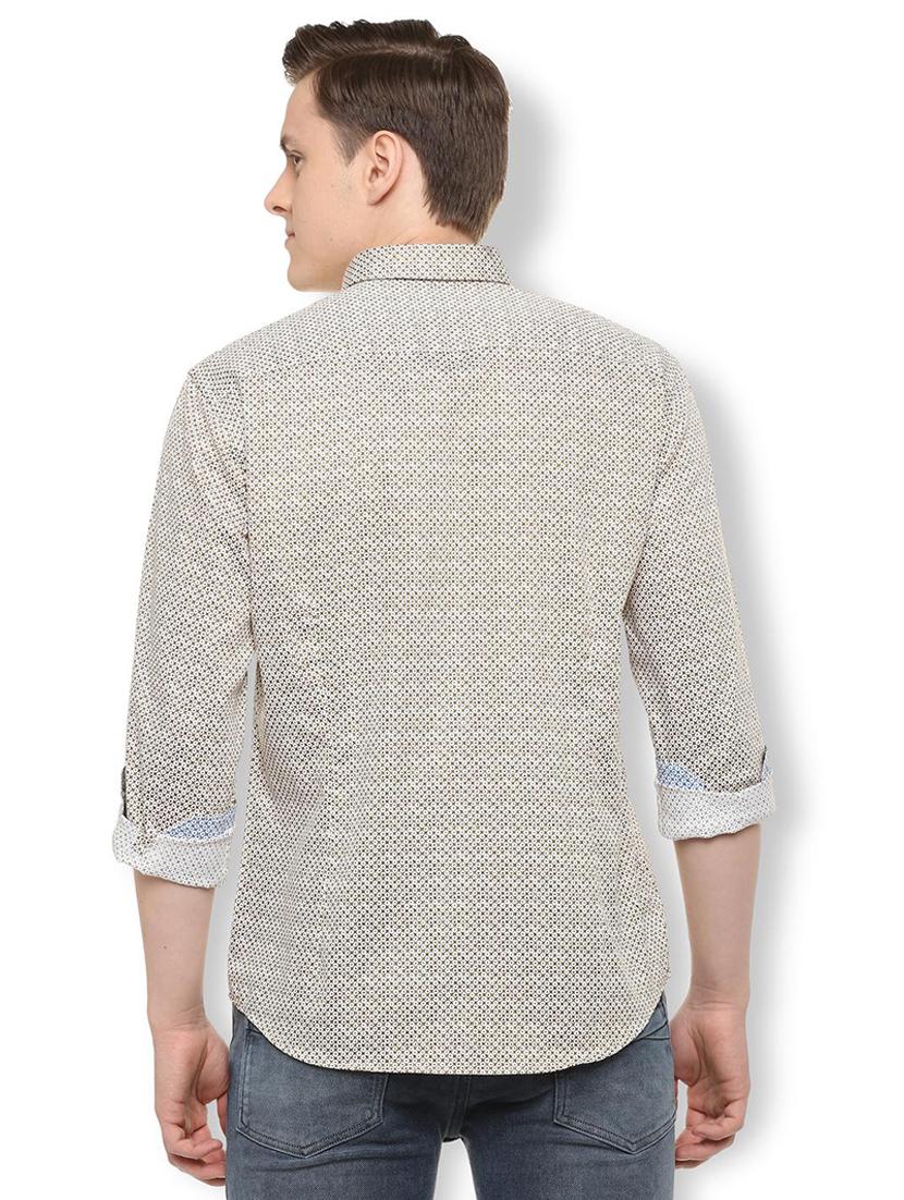 brown printed casual shirt - 16107306 - Zoom Image - 2