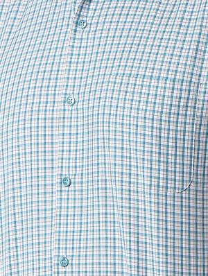 blue checkered formal shirt - 16107332 - Standard Image - 5