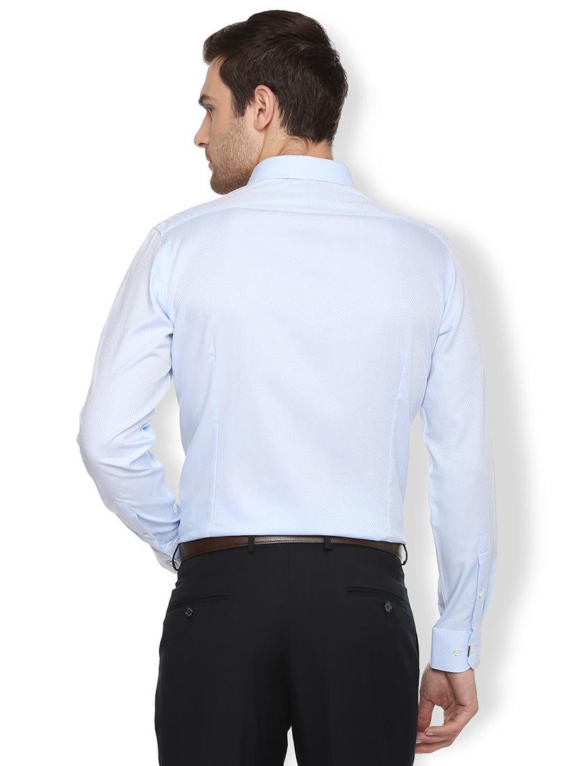 blue cotton formal shirt - 16107403 - Zoom Image - 2