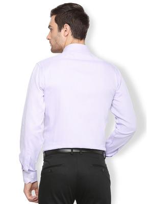 purple cotton blend formal shirt - 16107421 - Standard Image - 2
