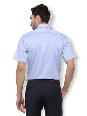 blue solid formal shirt - 16107462 - Standard Image - 2