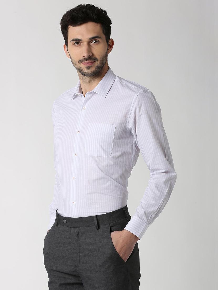white striped formal shirt - 16107526 - Zoom Image - 2