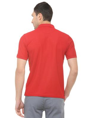 red solid polo t-shirt - 16107659 - Standard Image - 2